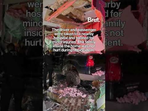 Truck flies into Oregon home