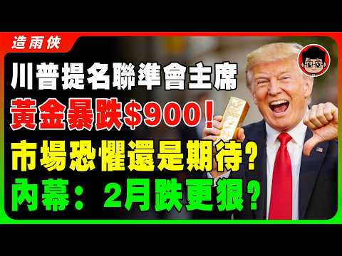 【突發】黃金暴跌$900隻是開始!2月更恐怖的事要發生了!黃金白銀崩盤的真相!美聯儲一夜變天!專家:千萬別割肉!這是最後一次抄底機會!#黃金 #白銀 #投資 #理財 #抄底 #2026市場 #美聯儲