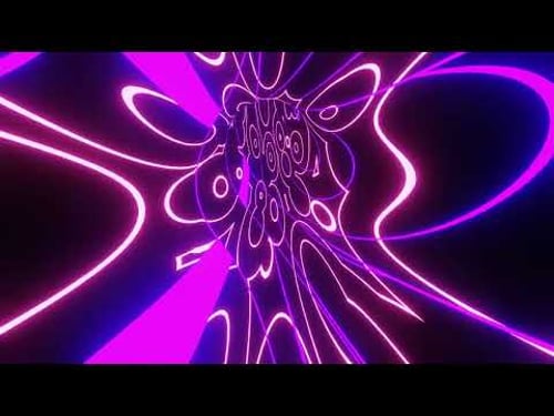 Smooth Relaxing Visual Inspriring Colorful VJ LOOP NEON Tunnel Abstract Background Video 4k