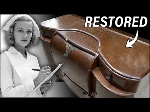 SATISFYING bar cabinet RESTORATION - British Art Deco