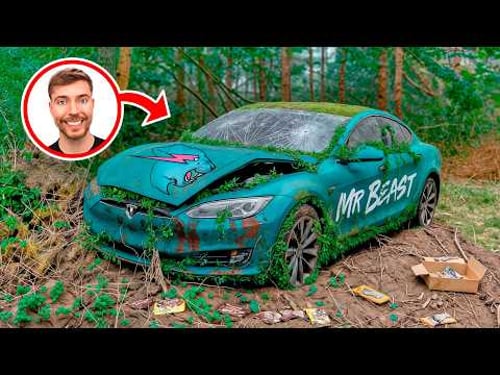 FULLY Restoration MrBeast's Abandoned TESLA | Restoring FORGOTTEN Tesla from MrBeast's Challenge