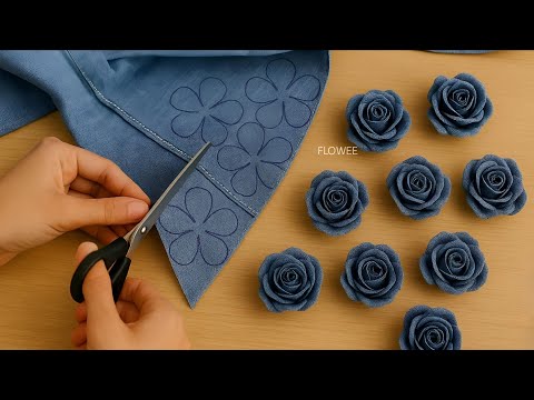 DIY Denim Rose from Old Jeans – You Won’t Believe How Stunning It Turns Out!