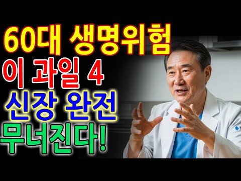 60대부터 생명 위험! 신장 망치는 위험한 과일 4가지 vs 신장 회복 돕는 기적의 과일 4가지 _ 신장 _ 신장건강 _ 노후건강 _ 건강 팁