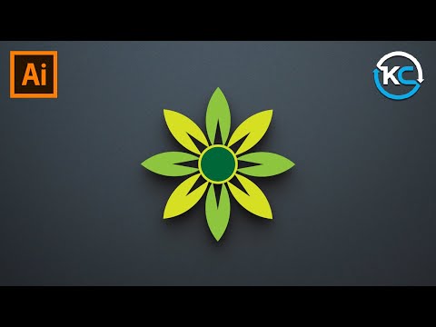 How to Draw a Flower in Illustrator Tutorial | flower logo | KavuCreative