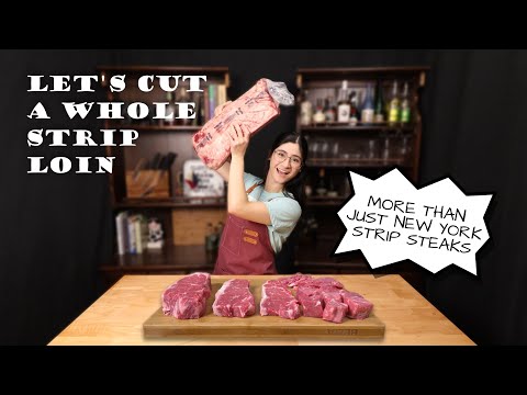 How to Cut a Whole Strip Loin | How to Cut New York Strip Steaks | Butchery at Home