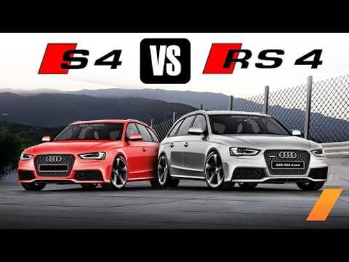 Can a supercharged V6 beat a sweet V8? (Audi S4 vs Audi RS4 DRAG RACE)