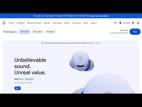 Google Pixel Buds 2a · Store.google.com · 2026