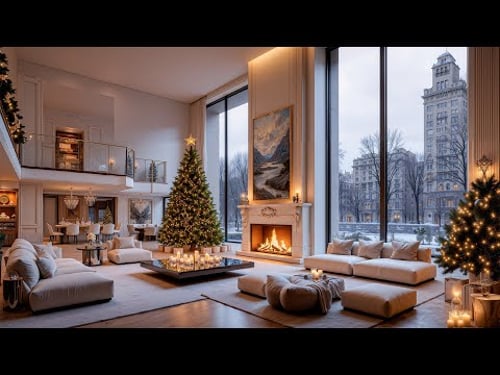 Sweet Jazz And A Cozy Fireplace In Paris - Relaxing Jazz And A Peaceful Christmas Atmosphere