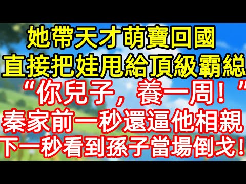 她带天才萌賣回國 直接把娃甩給頂級霸総 "你兒子,養一周! 秦家前一秒還逼他相親 下一秒看到孫子當場倒戈!#故事#言情小說#一口氣看完#爽文