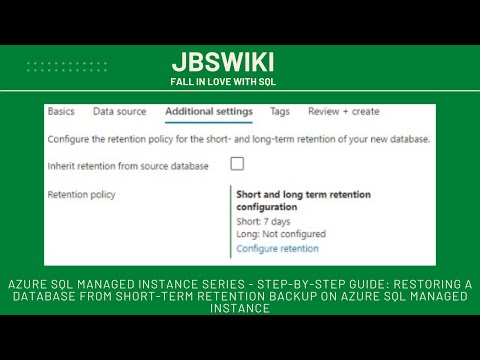 Azure SQL Managed Instance Series - Restoring a Database from Short Term Retention (STR) Backup
