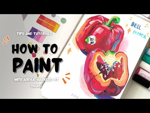 How to Use Acrylic Markers (Beginner Tips!) + Relaxing Demo 🍃