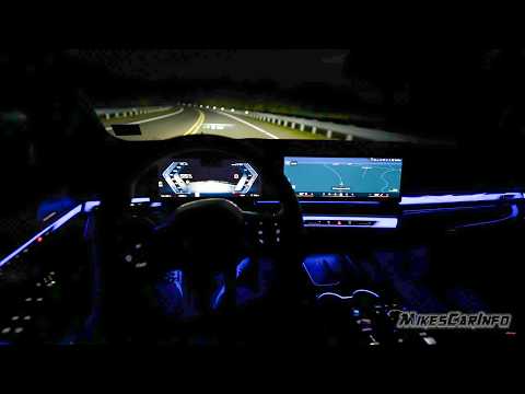 πAT NIGHT: 2024 BMW i5 M60 -- Interior & Exterior Lights Analysis + Night Drive EV