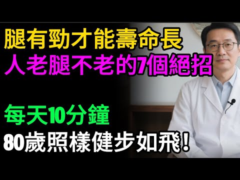別等走不動了才後悔!老中醫揭秘:7個“人老腿不老”的絕招,不花錢,不吃藥,逆轉腿齡,在家就能做!#健康知识#老年健康#健康养生#醫師健康日記