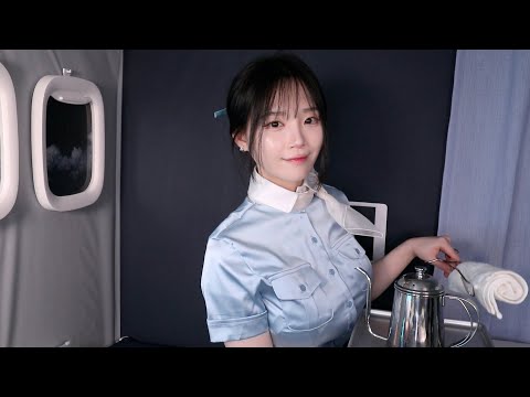 ASMR(Sub✔) Quiet Night Flight ✈️ First Class Service to Help You Sleep Peacefully
