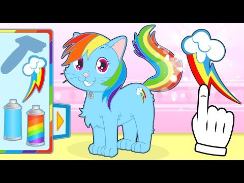 BABY PETS ๐ Kira Dresses up as Rainbow Pony | Cartoons for Children