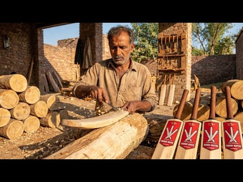 How Quality Cricket Bats Are Made In Pakistani Factory | (Full Process)