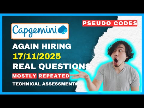 Hard ? || Capgemini Coding Questions 2025 || Capgemini Technical Assessment 2026