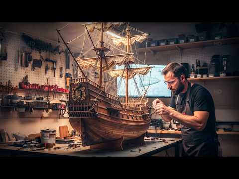 MAN Spends 1,800 HOURS Building an ULTRA-REALISTIC Scale Ship by @Takanao Tanaka