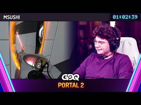 Portal 2 by MSushi in 1:02:39 - Awesome Games Done Quick 2025