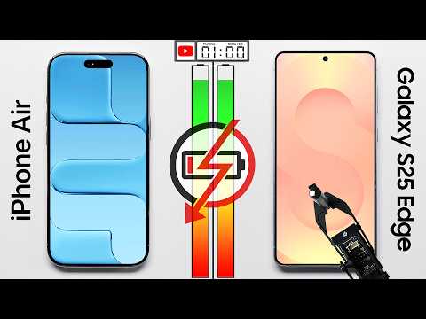 iPhone Air vs. Galaxy S25 Edge Battery Test