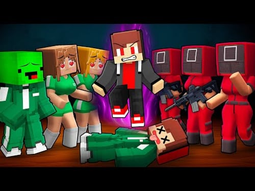 Dark JJ Takes Over SQUID GAME in Minecraft - Maizen