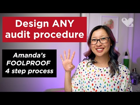 Design ANY #audit procedure - Amanda's 4 step process