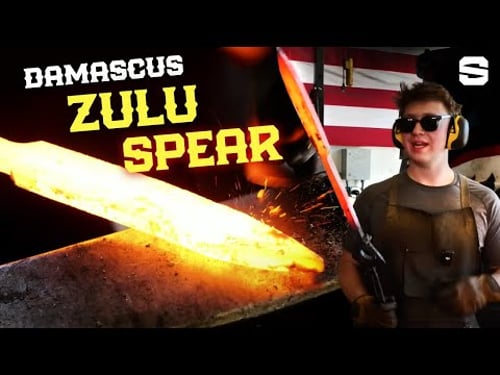 Forging a LEGENDARY Zulu Spear by Hand (Damascus Build)