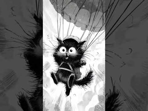 Space Cat Demon Hunter Sky Dive #kpopcat #HUNTR/X #CatGolden #UpUpUpCat #ViralCatReaction #Short