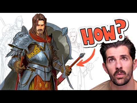 Pro Artist Draws DnD Character from Imagination