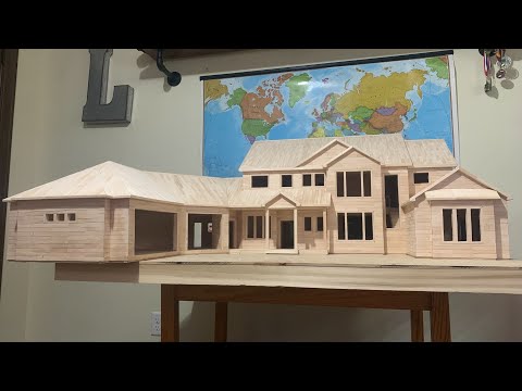 The Full Popsicle Stick House Timelapse