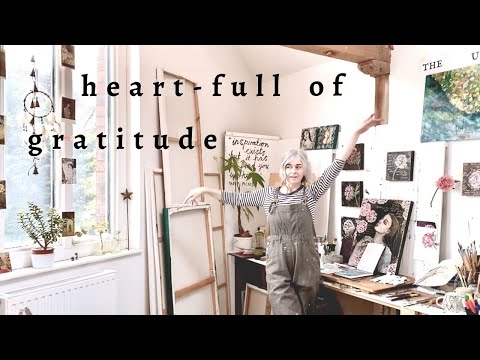 Lifting my Spirits & Boosting my Mood with gratitude journaling, self-care, & looser style paintings
