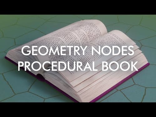 Procedural book with geometry nodes