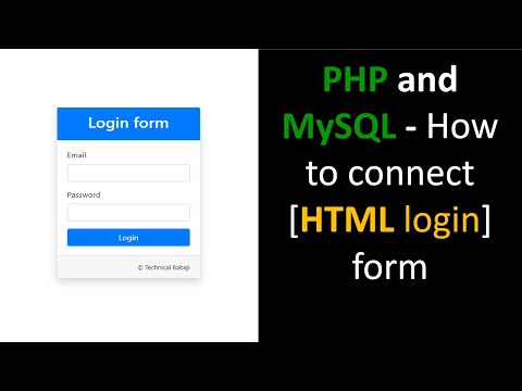 PHP and MySQL How to connect #HTML #login form to #PHP and #MySQL Part 2