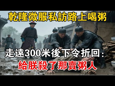 乾隆微服私訪路上喝粥,走遠300米后下令折回:給朕殺了那賣粥人【史海探秘】
