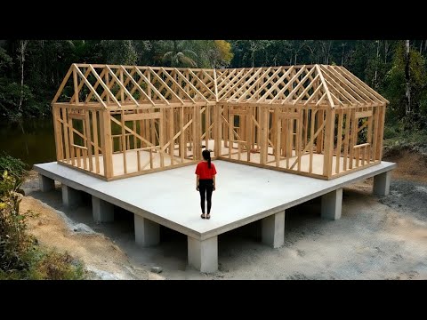 Young Woman Builds House by the Stream in 109 Days | from Start to Finish by @trieuthisenh-o6k