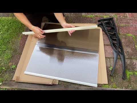How to setup & install the Amazon/eBay Front Door/Window/Patio Cover Awning -UV Protector + review