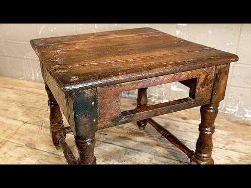 Little walnut table restoration.