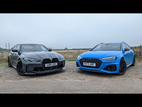 BMW M3 xDrive vs Audi RS 4 Avant Review 0-60 etc | 4K