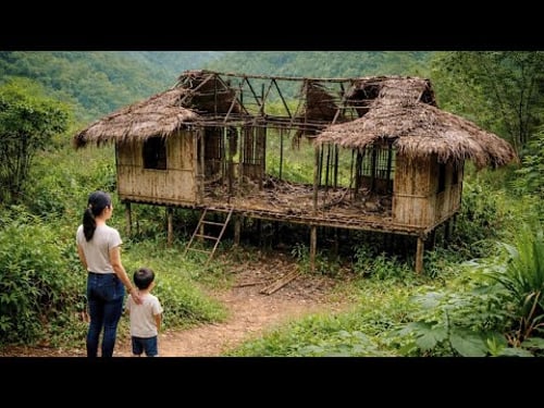 Single Mother REVIVES a BAMBOO HOUSE from Ruins into a Dream Home in 120 Days
