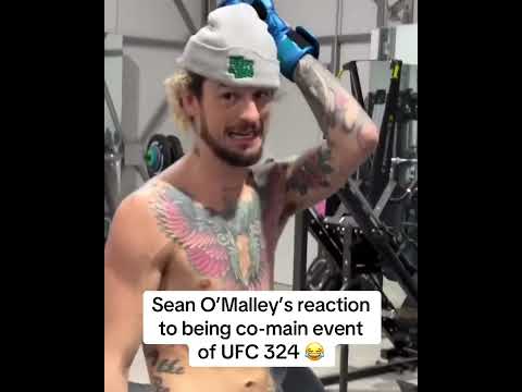 O’Malley’s reaction to be in the #UFC324 co-main event (via suga_show/TT)