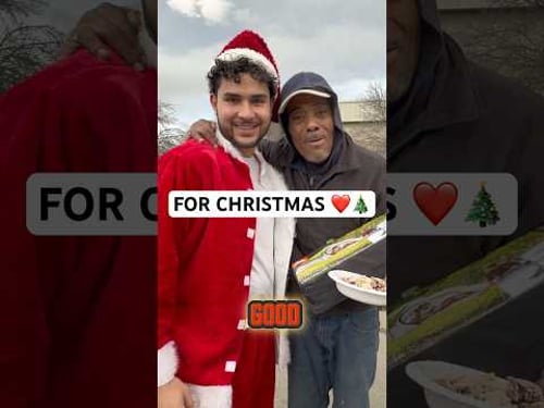 Homeless Man Didn’t Expect This on Christmas ❤️ #kindness #christmas #homeless