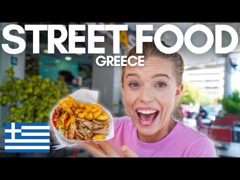 Eating GREEK STREET FOOD for 24 HOURS 😍🇬🇷