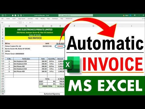 Fully 🔥 Automatic Invoice in Excel | Create Invoice Bill in Excel | Microsoft Excel