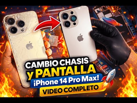 CAMBIO de CHASIS y PANTALLA del iPhone 14 Pro Max: Video Completo 🔥🚀