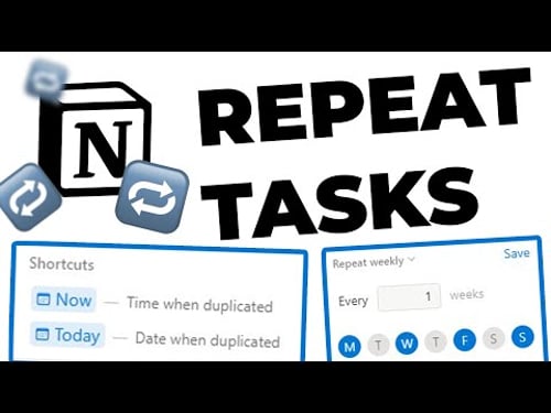 Create Recurring Tasks in Notion! 🔁✅ (EASY Method!)