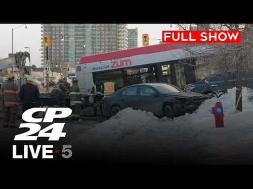 10 injured following crash involving transit bus in Brampton | CP24 Live at Five for Feb. 4, 2026