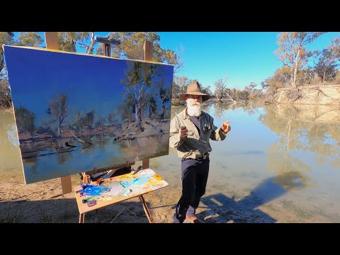 Oil Painting on a Tranquil River - How I Paint, Camp and Cook / Solo Wilderness Adventure!