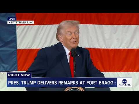LIVE: President Trump delivers remarks to military family members at Fort Bragg