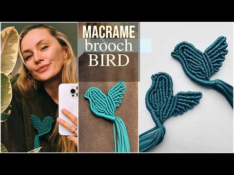 Tutorial Macrame brooch Bird / Dove