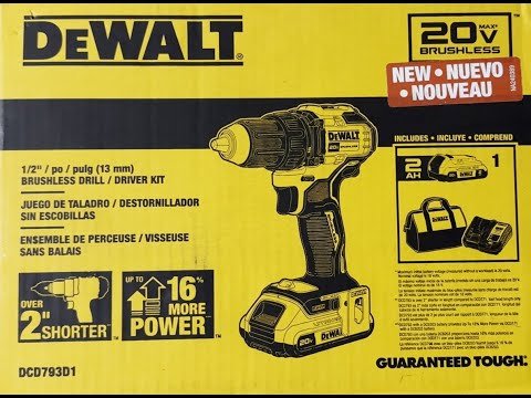 DeWalt 20V Brushless Drill Unboxing